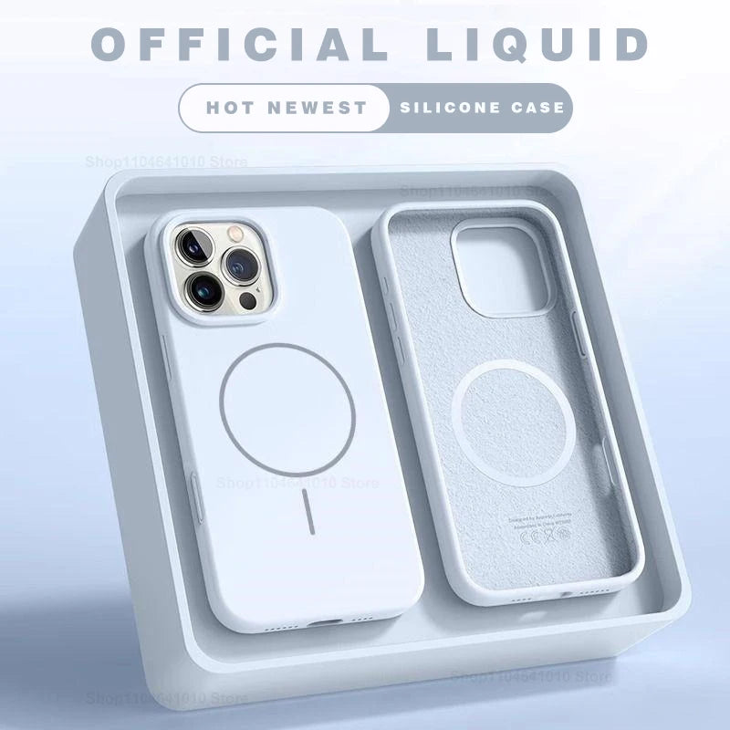 Coque iPhone MagSafe – Silicone Antichoc & Charge Sans Fil