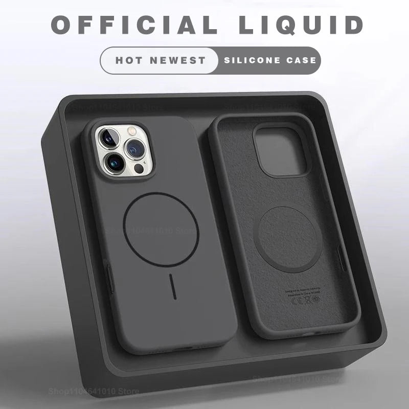 Coque iPhone MagSafe – Silicone Antichoc & Charge Sans Fil
