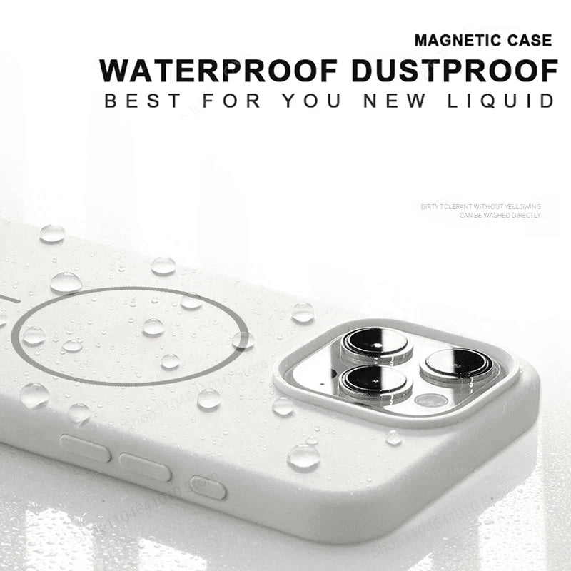 Coque iPhone MagSafe – Silicone Antichoc & Charge Sans Fil