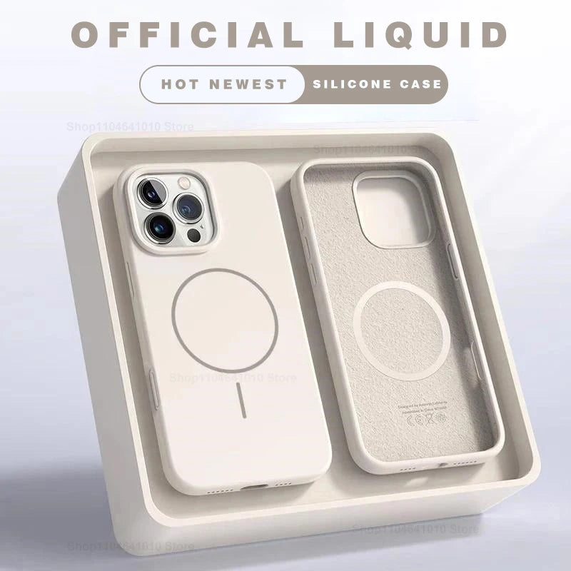 Coque iPhone MagSafe – Silicone Antichoc & Charge Sans Fil